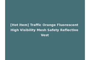 [Hot Item] Traffic Orange Fluorescent High Visibility Mesh Safety Reflective Vest