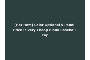 [Hot Item] Color Optional 5 Panel Price Is Very Cheap Blank Baseball Cap