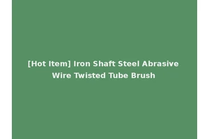 [Hot Item] Iron Shaft Steel Abrasive Wire Twisted Tube Brush
