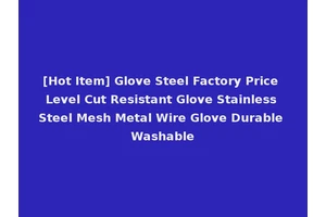 [Hot Item] Glove Steel Factory Price Level Cut Resistant Glove Stainless Steel Mesh Metal Wire Glove Durable Washable