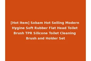 [Hot Item] Sobam Hot Selling Modern Hygine Soft Rubber Flat Head Toilet Brush TPR Silicone Toilet Cleaning Brush and Holder Set