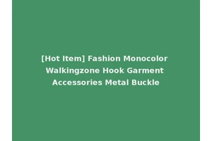 [Hot Item] Fashion Monocolor Walkingzone Hook Garment Accessories Metal Buckle