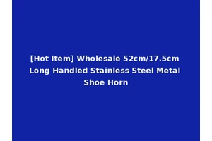 [Hot Item] Wholesale 52cm/17.5cm Long Handled Stainless Steel Metal Shoe Horn