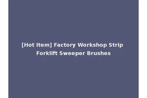 [Hot Item] Factory Workshop Strip Forklift Sweeper Brushes