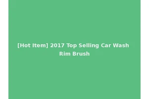 [Hot Item] 2017 Top Selling Car Wash Rim Brush