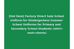 [Hot Item] Factory Direct Sale School Uniform for Kindergartens Summer School Uniforms for Primary and Secondary School Students (shirt+vest+shorts)