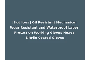 [Hot Item] Oil Resistant Mechanical Wear Resistant and Waterproof Labor Protection Working Gloves Heavy Nitrile Coated Gloves