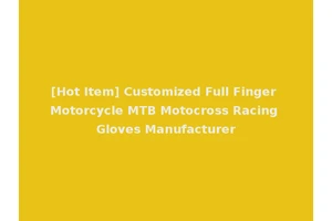 [Hot Item] Customized Full Finger Motorcycle MTB Motocross Racing Gloves Manufacturer