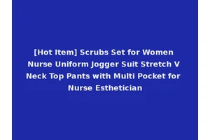 [Hot Item] Scrubs Set for Women Nurse Uniform Jogger Suit Stretch V Neck Top Pants with Multi Pocket for Nurse Esthetician