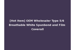 [Hot Item] OEM Wholesaler Type 5/6 Breathable White Spunbond and Film Coverall