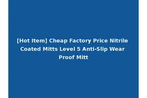[Hot Item] Cheap Factory Price Nitrile Coated Mitts Level 5 Anti-Slip Wear Proof Mitt