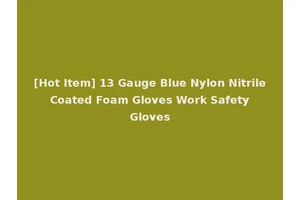 [Hot Item] 13 Gauge Blue Nylon Nitrile Coated Foam Gloves Work Safety Gloves