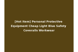 [Hot Item] Personal Protective Equipment Cheap Light Blue Safety Coveralls Workwear