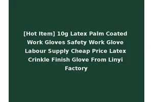 [Hot Item] 10g Latex Palm Coated Work Gloves Safety Work Glove Labour Supply Cheap Price Latex Crinkle Finish Glove From Linyi Factory