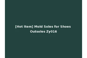 [Hot Item] Mold Soles for Shoes Outsoles Zy016
