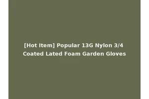 [Hot Item] Popular 13G Nylon 3/4 Coated Lated Foam Garden Gloves