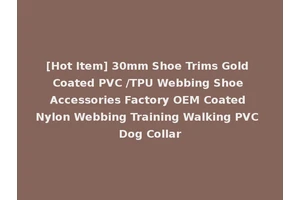 [Hot Item] 30mm Shoe Trims Gold Coated PVC /TPU Webbing Shoe Accessories Factory OEM Coated Nylon Webbing Training Walking PVC Dog Collar