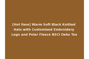 [Hot Item] Warm Soft Black Knitted Hats with Customized Embroidery Logo and Polar Fleece BSCI Oeko Tex