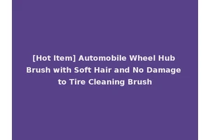 [Hot Item] Automobile Wheel Hub Brush with Soft Hair and No Damage to Tire Cleaning Brush