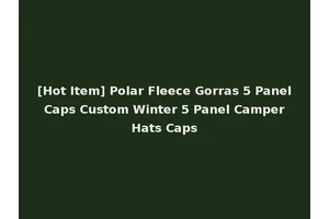 [Hot Item] Polar Fleece Gorras 5 Panel Caps Custom Winter 5 Panel Camper Hats Caps