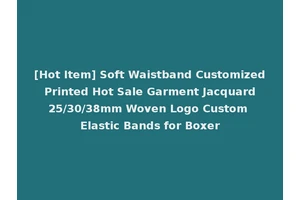 [Hot Item] Soft Waistband Customized Printed Hot Sale Garment Jacquard 25/30/38mm Woven Logo Custom Elastic Bands for Boxer