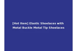 [Hot Item] Elastic Shoelaces with Metal Buckle Metal Tip Shoelaces
