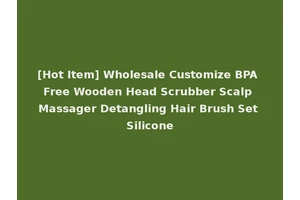 [Hot Item] Wholesale Customize BPA Free Wooden Head Scrubber Scalp Massager Detangling Hair Brush Set Silicone