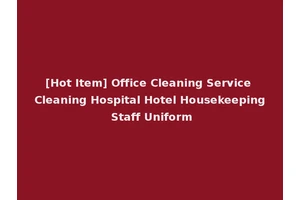 [Hot Item] Office Cleaning Service Cleaning Hospital Hotel Housekeeping Staff Uniform