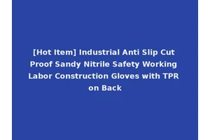 [Hot Item] Industrial Anti Slip Cut Proof Sandy Nitrile Safety Working Labor Construction Gloves with TPR on Back