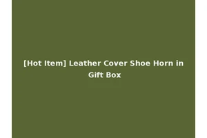 [Hot Item] Leather Cover Shoe Horn in Gift Box