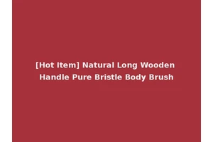 [Hot Item] Natural Long Wooden Handle Pure Bristle Body Brush