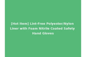 [Hot Item] Lint-Free Polyester/Nylon Liner with Foam Nitrile Coated Safety Hand Gloves