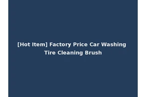 [Hot Item] Factory Price Car Washing Tire Cleaning Brush