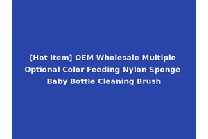 [Hot Item] OEM Wholesale Multiple Optional Color Feeding Nylon Sponge Baby Bottle Cleaning Brush