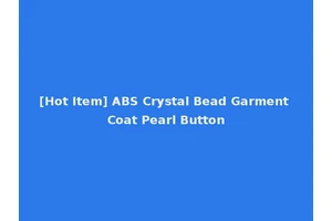 [Hot Item] ABS Crystal Bead Garment Coat Pearl Button