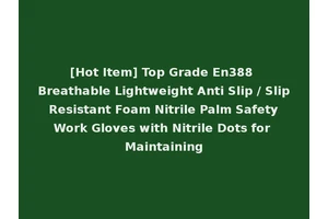 [Hot Item] Top Grade En388 Breathable Lightweight Anti Slip / Slip Resistant Foam Nitrile Palm Safety Work Gloves with Nitrile Dots for Maintaining