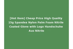 [Hot Item] Cheap Price High Quality 15g Spandex Nylon Palm Foam Nitrile Coated Glove with Logo Handschuhe Aus Nitrile
