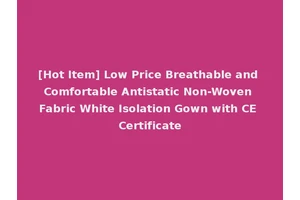 [Hot Item] Low Price Breathable and Comfortable Antistatic Non-Woven Fabric White Isolation Gown with CE Certificate