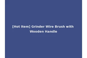 [Hot Item] Grinder Wire Brush with Wooden Handle