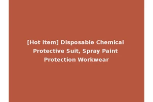 [Hot Item] Disposable Chemical Protective Suit, Spray Paint Protection Workwear