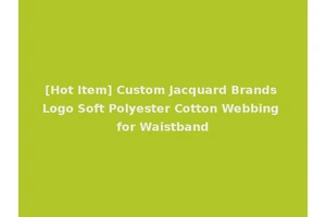[Hot Item] Custom Jacquard Brands Logo Soft Polyester Cotton Webbing for Waistband