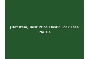 [Hot Item] Best Price Elastic Lock Lace No Tie