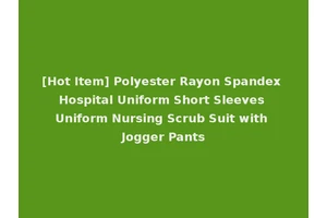 [Hot Item] Polyester Rayon Spandex Hospital Uniform Short Sleeves Uniform Nursing Scrub Suit with Jogger Pants