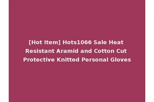[Hot Item] Hots1066 Sale Heat Resistant Aramid and Cotton Cut Protective Knitted Personal Gloves