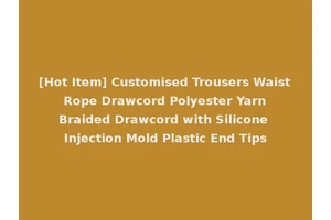 [Hot Item] Customised Trousers Waist Rope Drawcord Polyester Yarn Braided Drawcord with Silicone Injection Mold Plastic End Tips