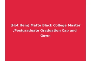 [Hot Item] Matte Black College Master/Postgraduate Graduation Cap and Gown