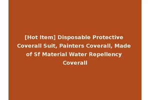 [Hot Item] Disposable Protective Coverall Suit, Painters Coverall, Made of Sf Material Water Repellency Coverall