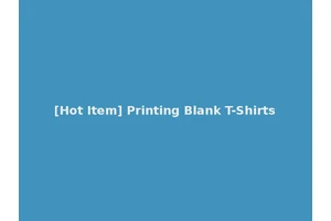 [Hot Item] Printing Blank T-Shirts