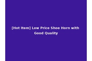 [Hot Item] Low Price Shoe Horn with Good Quality