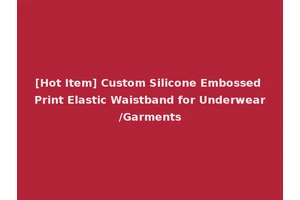 [Hot Item] Custom Silicone Embossed Print Elastic Waistband for Underwear/Garments